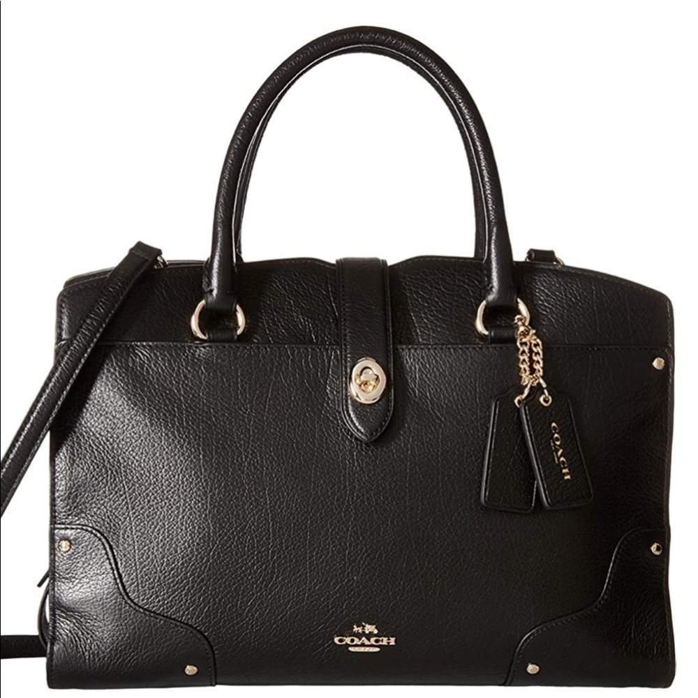 NWT Coach Grain Mercer Satchel 30 (Black)